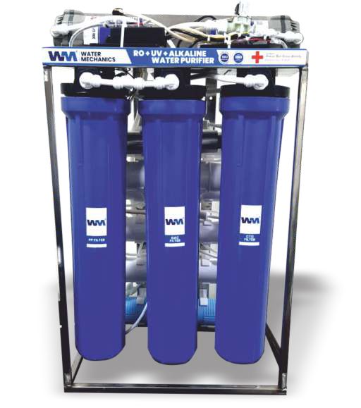 Blue Automatic 50 LPH Commercial RO UV Alkaline Water Purifier Voltage