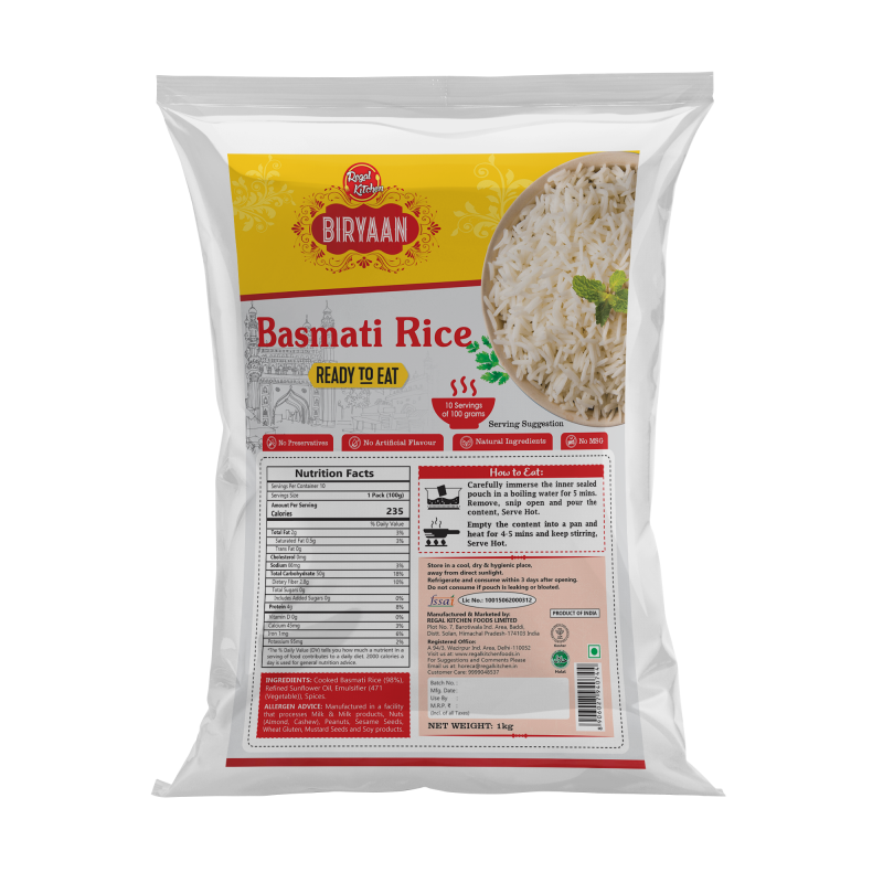 Soft Organic Regalkitchenfoodsltd Basmati Rice For Human Consumption