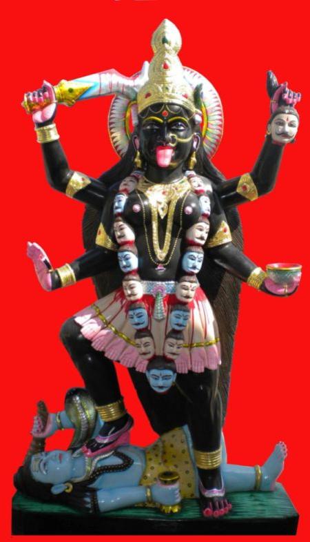 Kali Mata Marble Statue For Worship Temple Interior Decor Office