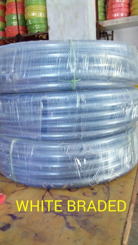 Pvc Transparent Braided Hose For Industrial Use Hardness Rigid At