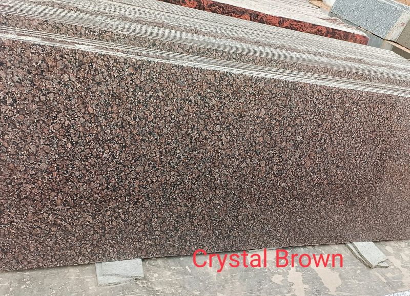 Polished Rajasthan Crystal Brown Granite For Hotel Slab Restaurant