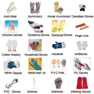 Tipos de guantes epp
