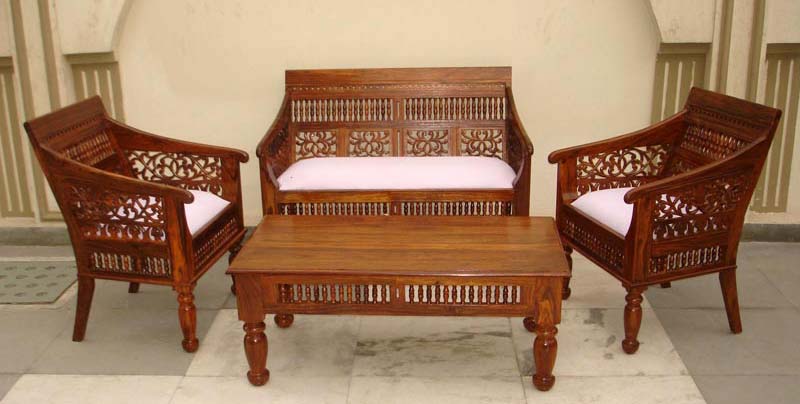 Wooden sofa set manufacturer & manufacturer from jodhpur, india ... Wooden sala set pics