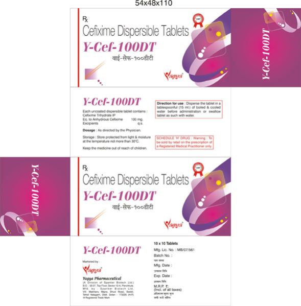 Cefixime 100 Mg Tablet
