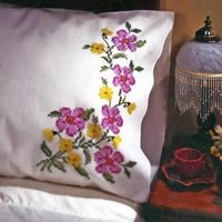 Embroidered Pillow Case