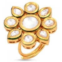 Kundan Meena Rings