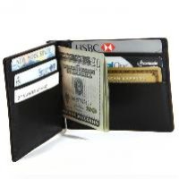 Leather Money Clip Wallet
