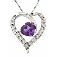 Amethyst Diamond Pendants