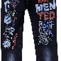 Printed Denim Jeans