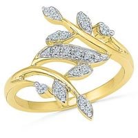 Diamond Studded Gold Ring