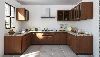 Modern U Shaped Modular Kitchen in Gurugram
