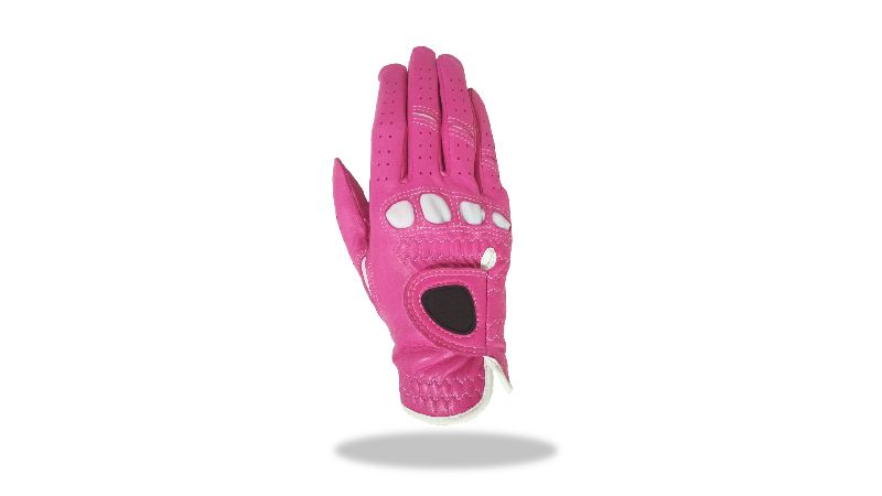 Full Leather Color Pink Golf Glove