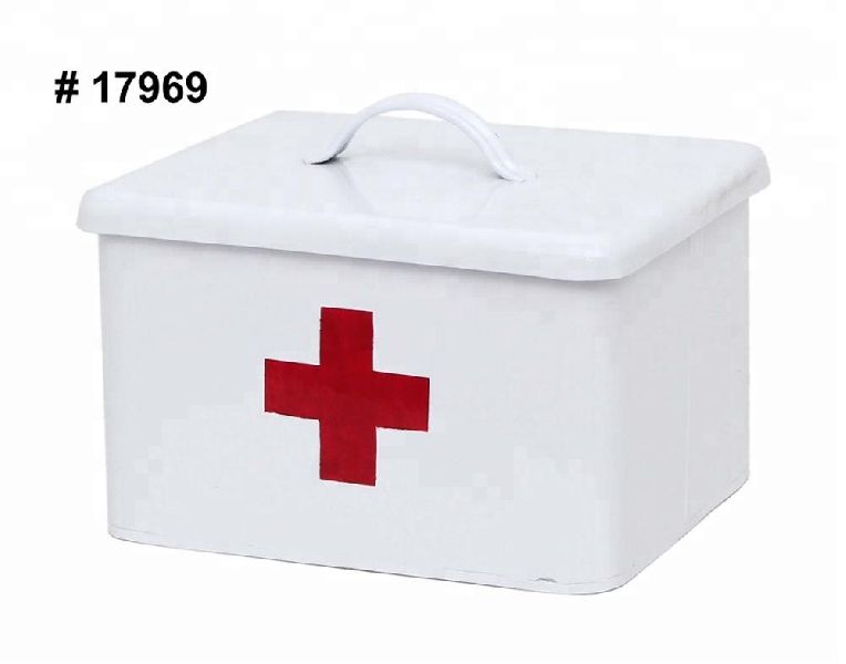 metal medical storage first aid box