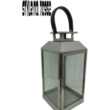 stainless steel clear glass lantern