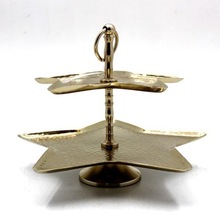 Brass 2 Tier Cake Stand, Feature : Eco-Friendly