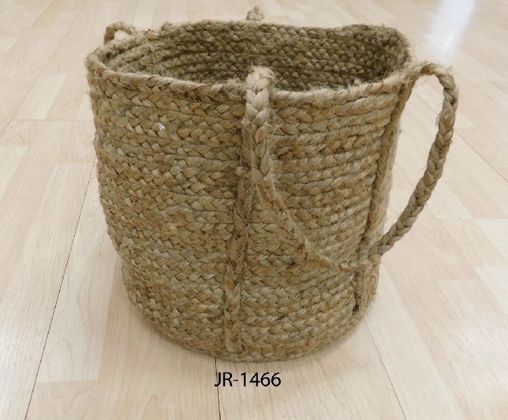 JR-1466 Jute Basket, for Home, Hotel Etc., Shape : Round
