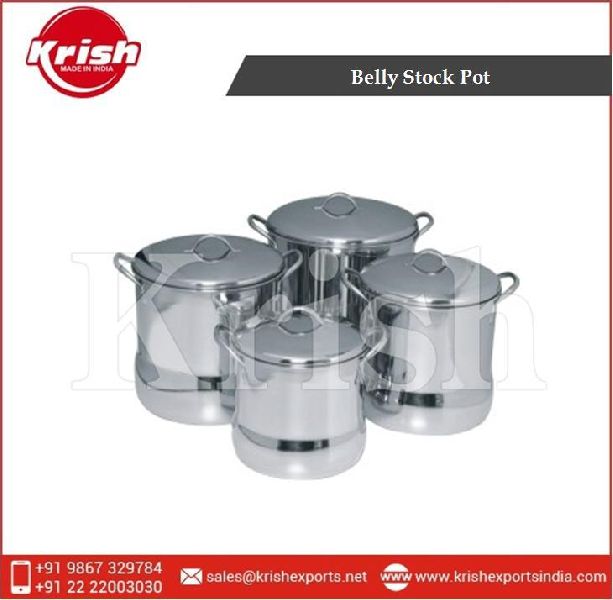 Belly Stainless Steel Stock Pot, Certification : FDA, CE / EU, SGS