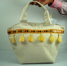 Front cotton tote bag, Size : 18x5x14 inch