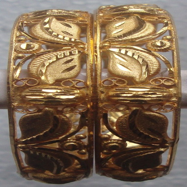 Gold plated Indian brass bangles