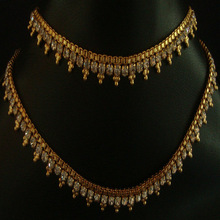Indian traditional golden plated jewellery anklets