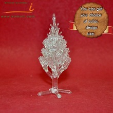 Clear glass Christmas tree ornament