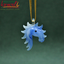 Horse head glass pendant, Size : 3.0 (W) x 3.8 (H) cms