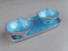 Aluminium Bowl Set with Tray, Feature : suitable for family, office