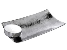 Rectangle Hammered Aluminium Dip Platter