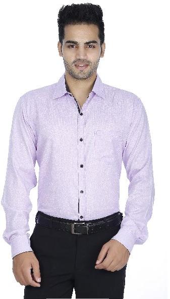 Cotton blend Plain men casual shirts, Size : XL
