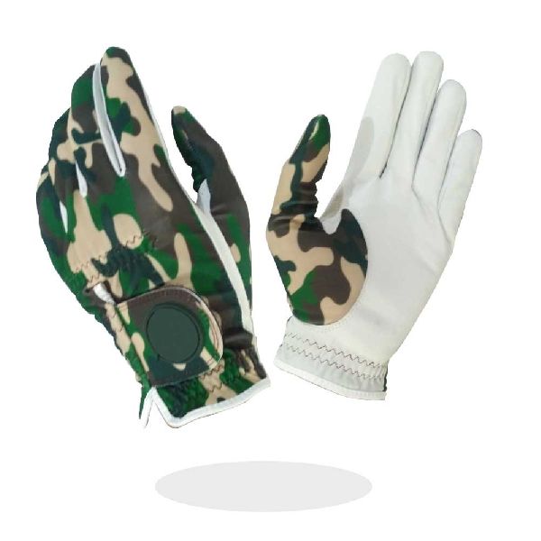 Cabretta Golf Glove combine cammouflage Lycra
