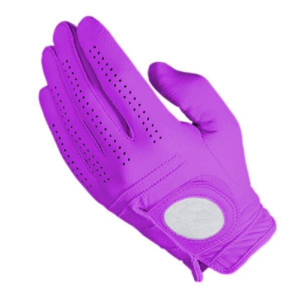 Golf Glove Full Leather Color Purple