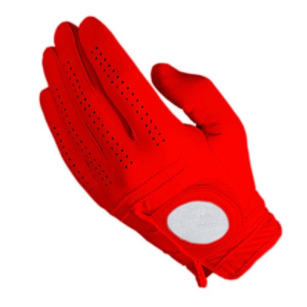 Golf Glove Full Leather Color Red
