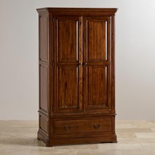 Solid wooden wardrobe, Color : Natural