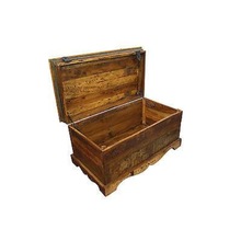 wooden bed side trunk