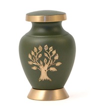 Aria Tree Brass Adult Cremation Urn, Style : American Style