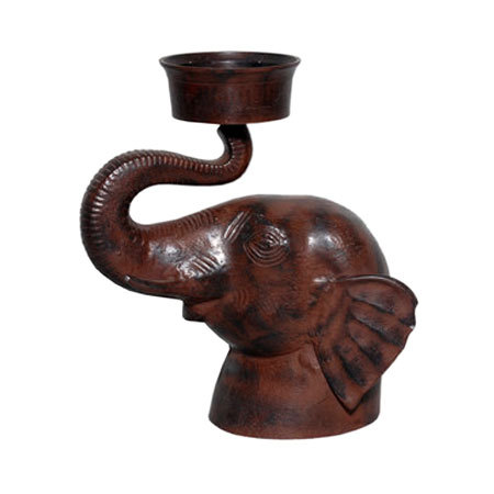 Elephant Head Candle Holder