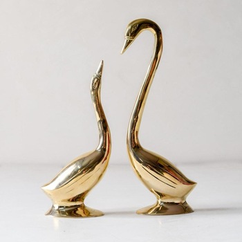 Swan Brass Sculptures