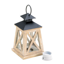 Wooden Metal Lantern, Size : 8x5x5 inch