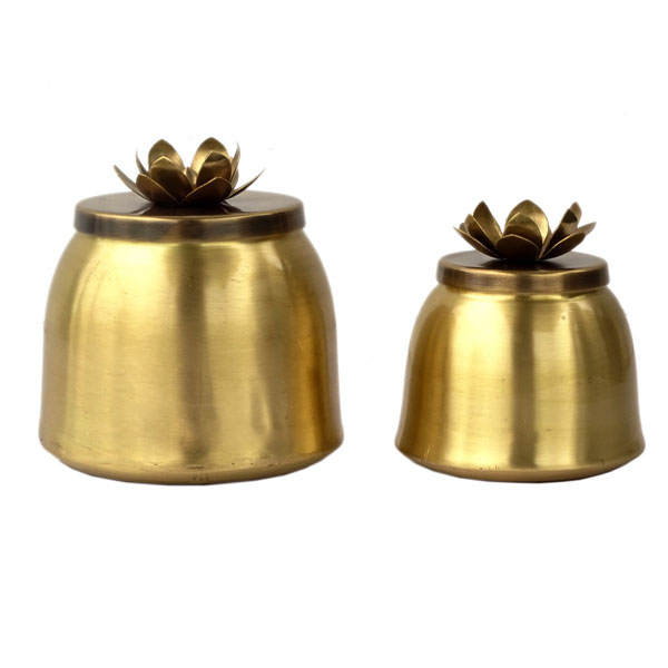 Metal Brass Antique Storage Jar, for Tableware, Feature : Eco-Friendly