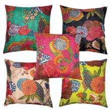 Handmade Cotton Kantha Cushion Cover, Style : Jacquard