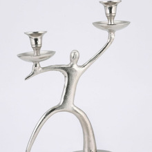  Metal candle holder, Color : SILVER
