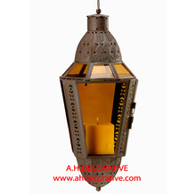 Amber Moroccan Hanging Lantern