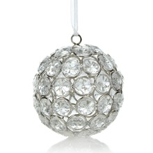 Metal Crystal Hanging Ball, Size : D: 10 cm