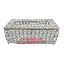 Metal Crystal Tissue Box