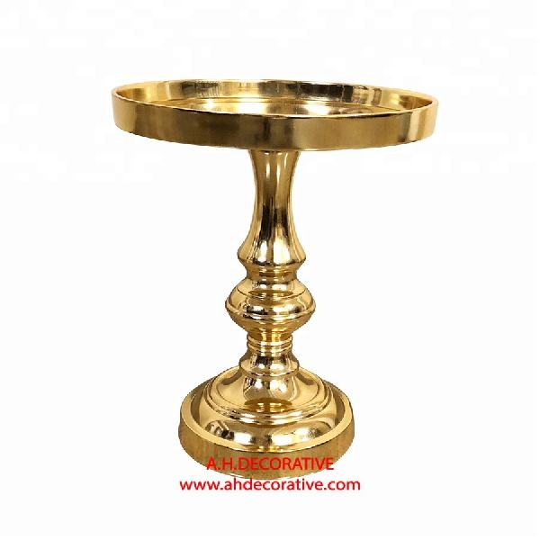 Decorative Meta Gold Cake Stand, for Wedding, Home, Party, Feature : Stocked