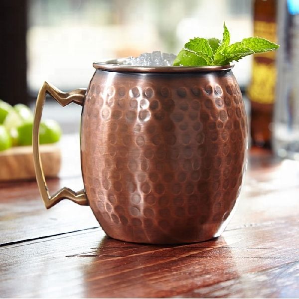 Hammered Copper Moscow Mule Mug, Feature : Stocked