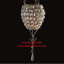 Metal Hanging Crystal Candle Holder, for Weddings
