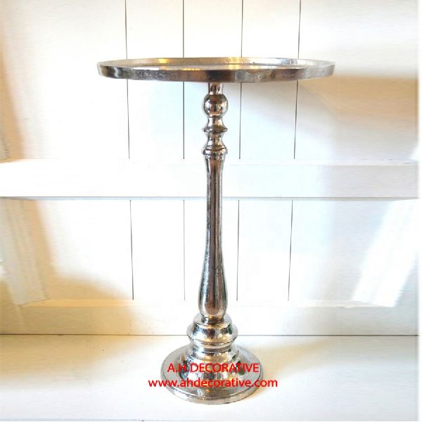 Silver Pillar Candle Stand