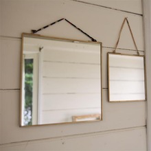 Brass edging Square shape mirror, for Decorative