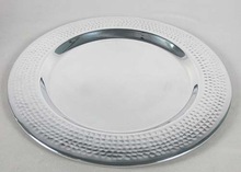 Iron Silver Round Charger Plate, Feature : Eco-Friendly
